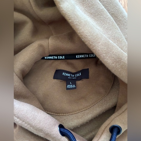 Kenneth Cole Men’s Tan Hooded Pullover Sweatshirt - Size L - Picture 4 of 7